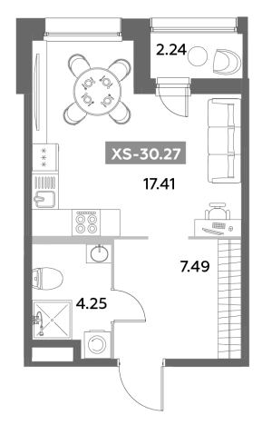 Купить Студию в ЖК Аквилон Leaves в Санкт-Петербурге. Вариант № 6216987, 0, площадь -  квм, цена 9503651 рублей