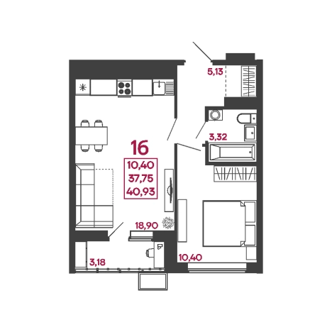 Купить однокомнатную квартиру в новостройках в ЖК Жилой комплекс "Сити-квартал на Измайлова" в Пензе. Вариант № 7643723, 0, площадь -  квм, цена 4093000 рублей