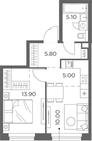 Купить двухкомнатную квартиру в новостройках в Мытищах. Вариант № 188195, 0, площадь -  квм, цена 8174667 рублей