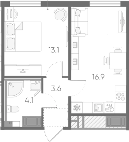 Купить двухкомнатную квартиру на улице проспект Большевиков в Санкт-Петербурге. Вариант № 7257925, 0, площадь -  квм, цена 9315556 рублей