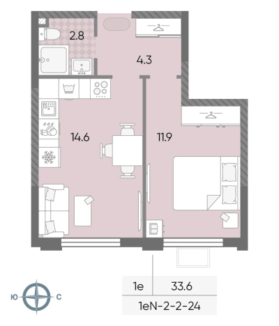 Купить однокомнатную квартиру в новостройках у метро Боровское шоссе в Москве. Вариант № 10061320, 0, площадь -  квм, цена 13236820 рублей