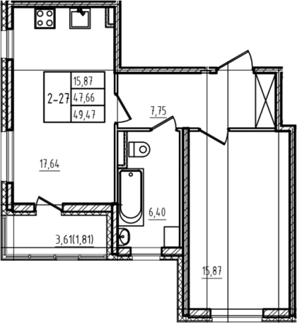Купить двухкомнатную квартиру в новостройках в Сертолове. Вариант № 6963870, 0, площадь -  квм, цена 8904600 рублей