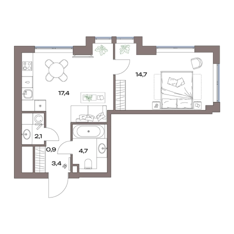 Купить двухкомнатную квартиру у метро Яхромская в Москве. Вариант № 880222, 0, площадь -  квм, цена 19905747 рублей