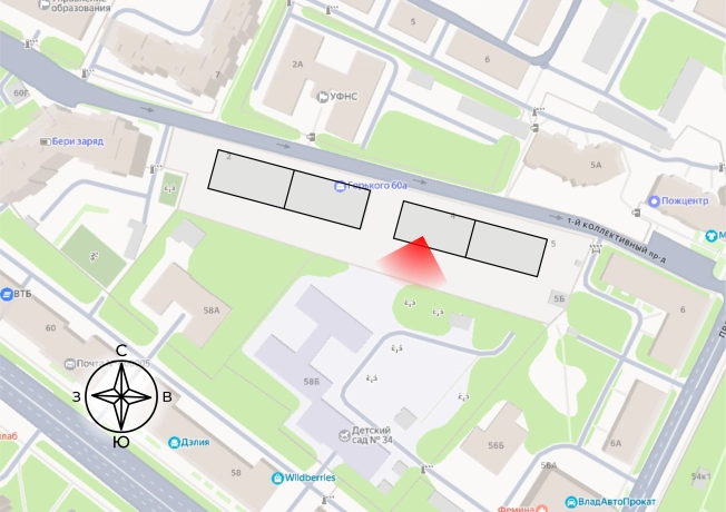 Купить однокомнатную квартиру на улице 1-й Коллективный проезд в Владимире. Вариант № 106789, 1, площадь -  квм, цена 6986100 рублей