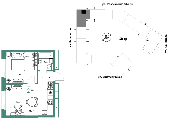 Купить двухкомнатную квартиру в ЖК Страна.Парковая в Мытищах. Вариант № 10360853, 0, площадь -  квм, цена 18173333 рублей