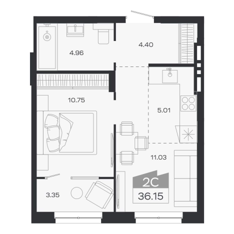 Купить двухкомнатную квартиру в ЖК Базилик (НОВОСИБИРСК) в Новосибирской области. Вариант № 9949872, 0, площадь -  квм, цена 5856000 рублей