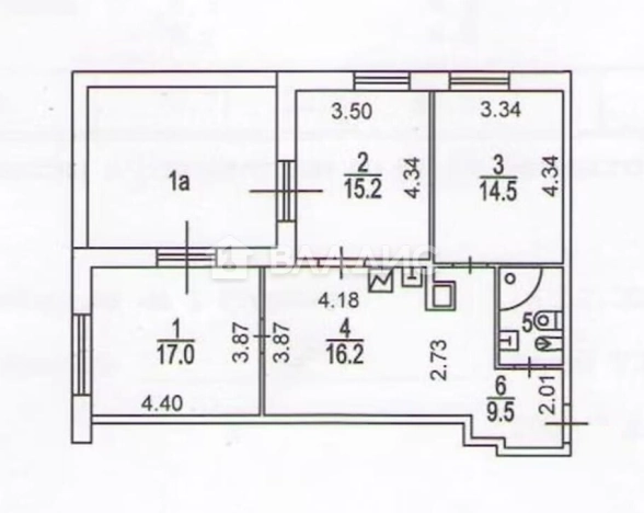Купить трехкомнатную квартиру у метро Минская в Москве. Вариант № 21570, 1, площадь -  квм, цена 77349000 рублей