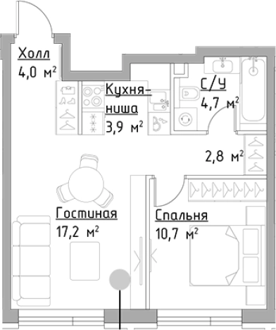 Купить двухкомнатную квартиру в ЖК Павелецкая Сити в Москве. Вариант № 131287, 0, площадь -  квм, цена 19749347 рублей