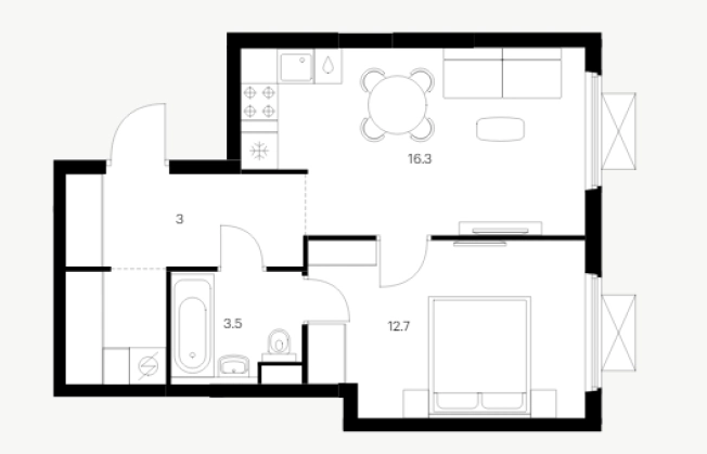 Купить однокомнатную квартиру в ЖК Савин Парк в Нижегородской области. Вариант № 2796800, 0, площадь -  квм, цена 7261560 рублей