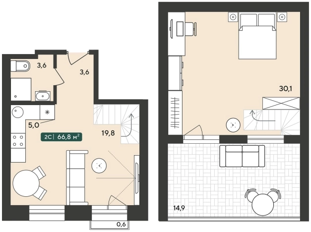 Купить двухкомнатную квартиру в ЖК Альпийский Квартал (НОВОСИБИРСК) в Новосибирской области. Вариант № 8868076, 0, площадь -  квм, цена 6120000 рублей