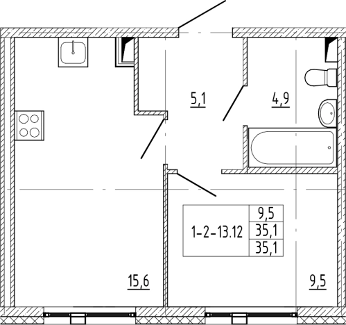 Купить однокомнатную квартиру в новостройках в районе исторический  Разлив в Санкт-Петербурге. Вариант № 4038024, 0, площадь -  квм, цена 8803920 рублей