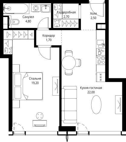 Купить однокомнатную квартиру в новостройках у метро Мякинино в Москве. Вариант № 161508, 0, площадь -  квм, цена 24016547 рублей