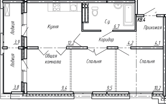Купить трехкомнатную квартиру у метро Рыбацкое в Ленинградской области. Вариант № 7784002, 0, площадь -  квм, цена 8832000 рублей