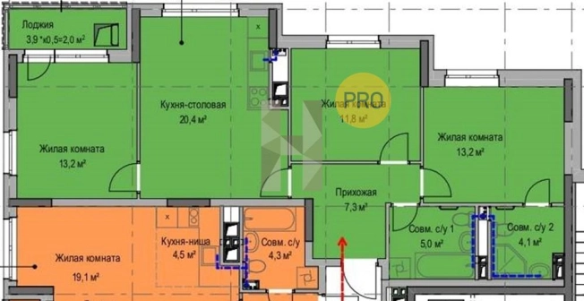 Купить трехкомнатную квартиру в новостройках в ЖК Ломоносов в Ижевске. Вариант № 65780, 0, площадь -  квм, цена 5164600 рублей