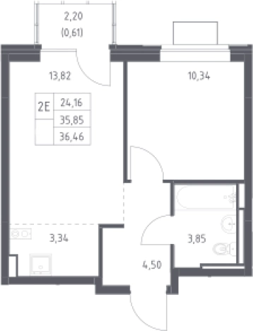 Купить квартиру в ЖК Богдановский Лес в Московской области. Вариант № 2640323, 0, площадь -  квм, цена 5916984 рублей