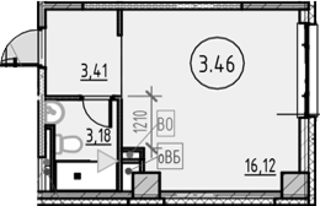 Купить Студию в новостройках в районе Невский в Санкт-Петербурге. Вариант № 4163135, 0, площадь - квм, цена 5433926 рублей