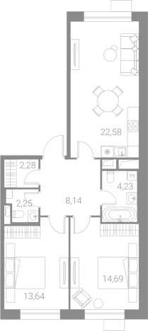 Купить трехкомнатную квартиру у метро Каширская в Москве. Вариант № 77090, 0, площадь -  квм, цена 23818581 рублей