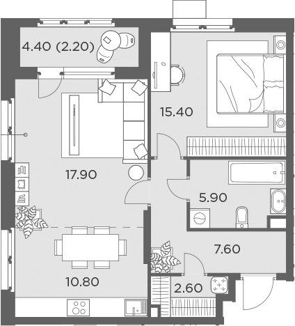 Купить квартиру в ЖК Новое Медведково в Мытищах. Вариант № 103612, 0, площадь -  квм, цена 12511200 рублей
