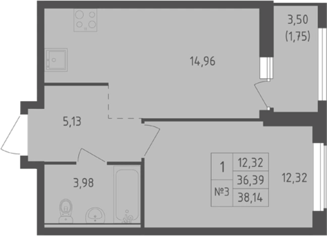 Купить однокомнатную квартиру в ЖК Южная Нева в Ленинградской области. Вариант № 7833831, 0, площадь -  квм, цена 6683501 рублей