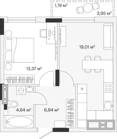 Купить квартиру в новостройках на улице Весенняя в Калининграде. Вариант № 101194, 0, площадь -  квм, цена 8664949 рублей