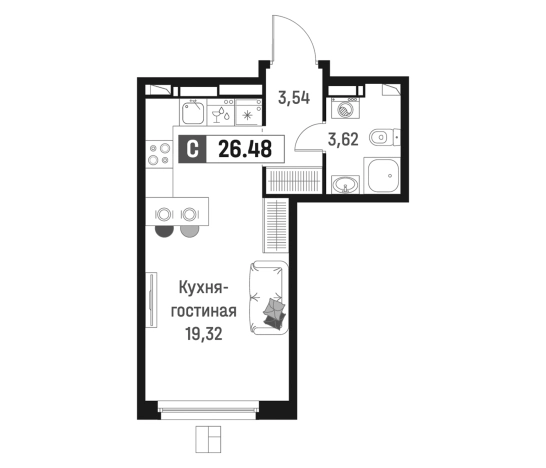 Купить квартиру в новостройках в ЖК Максималист в Мурине. Вариант № 6867326, 0, площадь -  квм, цена 5146193 рублей