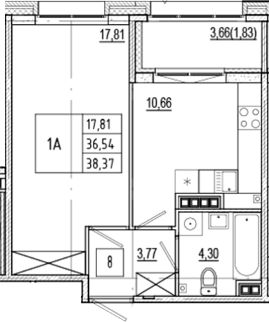 Купить однокомнатную квартиру в ЖК Ranta Residence в Санкт-Петербурге. Вариант № 6052680, 0, площадь -  квм, цена 15348000 рублей