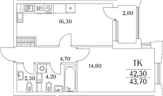 Купить двухкомнатную квартиру в ЖК Тайм Сквер в Санкт-Петербурге. Вариант № 8102663, 0, площадь -  квм, цена 11417842 рублей