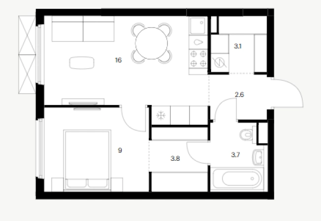 Купить квартиру на улице проспект Кирова в Нижнем Новгороде. Вариант № 7933596, 0, площадь -  квм, цена 6719380 рублей