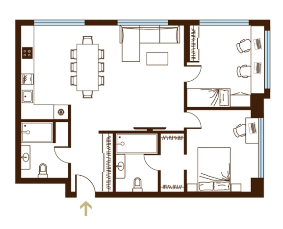 Купить трехкомнатную квартиру на вторичке у метро Терехово в Москве. Вариант № 10607924, 8, площадь - квм, цена 54800000 рублей