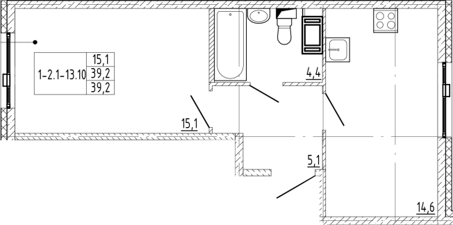 Купить однокомнатную квартиру в новостройках в районе исторический  Разлив в Санкт-Петербурге. Вариант № 4037865, 0, площадь -  квм, цена 9782170 рублей