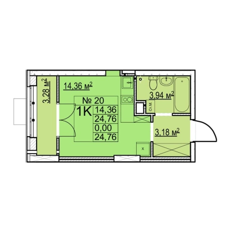 Купить Студию у метро Ленинская в Нижнем Новгороде. Вариант № 139183, 0, площадь -  квм, цена 4780000 рублей