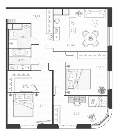 Купить пятикомнатную квартиру в Санкт-Петербурге. Вариант № 5549640, 0, площадь -  квм, цена 38912484 рублей