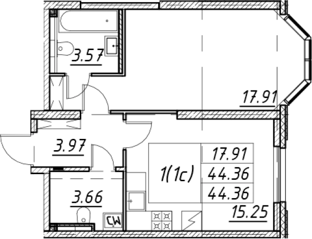 Купить двухкомнатную квартиру в новостройках в ЖК Цивилизация на Неве в Санкт-Петербурге. Вариант № 7849275, 0, площадь -  квм, цена 12299963 рублей