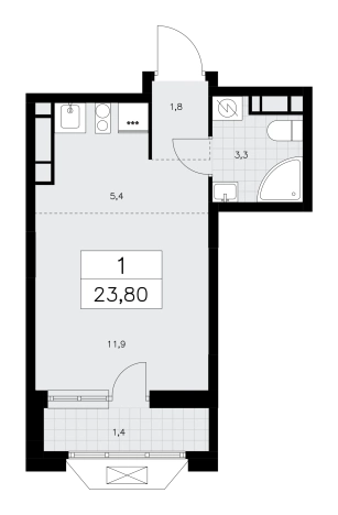 Купить квартиру у метро Бунинская аллея в Москве. Вариант № 78138, 0, площадь -  квм, цена 11405625 рублей