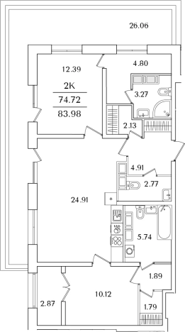 Купить трехкомнатную квартиру в районе Калининский в Санкт-Петербурге. Вариант № 6242482, 0, площадь -  квм, цена 27328520 рублей