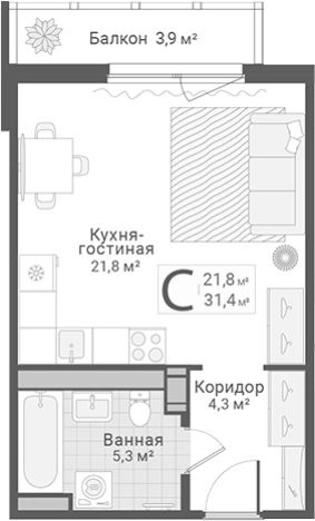 Купить Студию в ЖК Руднева, 15 в Санкт-Петербурге. Вариант № 7603637, 0, площадь -  квм, цена 9000000 рублей