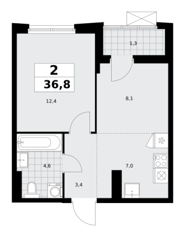 Купить двухкомнатную квартиру в ЖК Дзен-кварталы в Москве. Вариант № 3353898, 0, площадь -  квм, цена 12084016 рублей