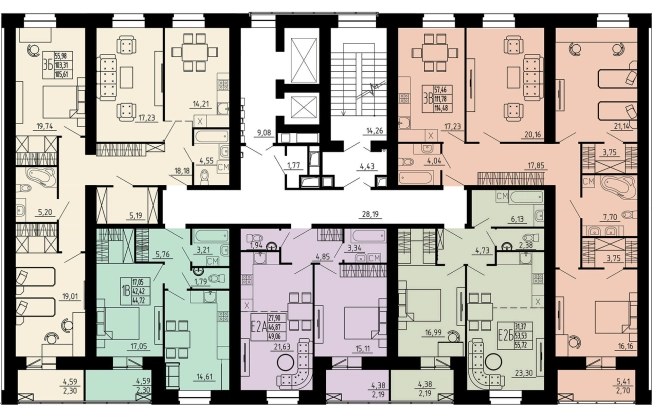 Купить квартиру в новостройках в ЖК Жилой комплекс "Ампир" в Пензе. Вариант № 117796, 1, площадь -  квм, цена 13062800 рублей