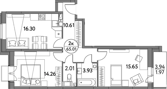 Купить трехкомнатную квартиру в Щёлкове. Вариант № 88279, 0, площадь -  квм, цена 10619500 рублей