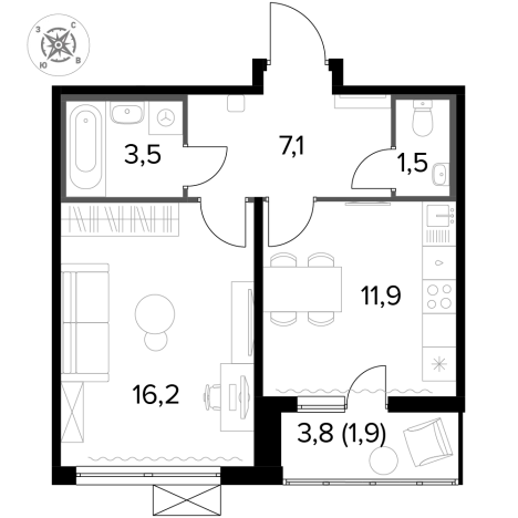 Купить квартиру на улице Ленинградское шоссе в Москве. Вариант № 9818188, 0, площадь -  квм, цена 16974720 рублей