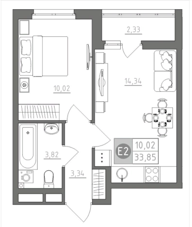 Купить квартиру в ЖК Пряничная слобода в Туле. Вариант № 78071, 0, площадь -  квм, цена 3722485 рублей