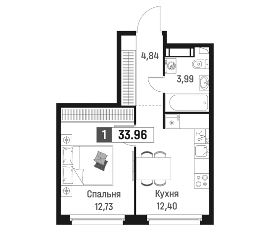 Купить однокомнатную квартиру в ЖК Максималист в Мурине. Вариант № 6867648, 0, площадь -  квм, цена 6593076 рублей