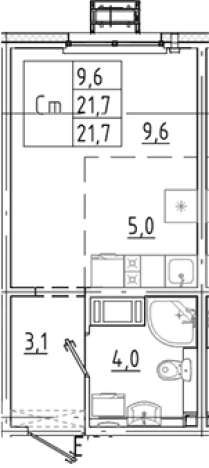 Купить Студию в новостройках в ЖК Цветной город в Санкт-Петербурге. Вариант № 8085737, 0, площадь -  квм, цена 3750497 рублей