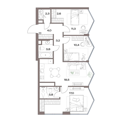 Купить многокомнатную квартиру в районе Восточное Дегунино в Москве. Вариант № 3970784, 0, площадь -  квм, цена 36089974 рублей