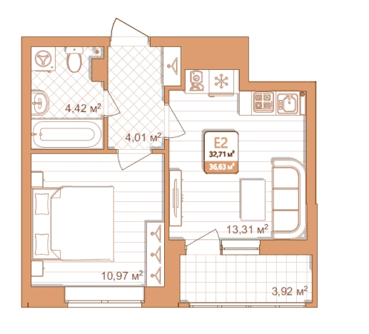 Купить однокомнатную квартиру на улице проспект Ленина в Туле. Вариант № 70940, 0, площадь -  квм, цена 3849000 рублей