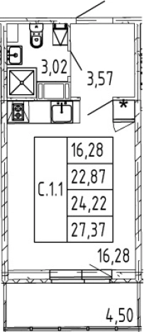 Купить квартиру в новостройках в Ленинградской области. Вариант № 88986, 0, площадь -  квм, цена 5377888 рублей