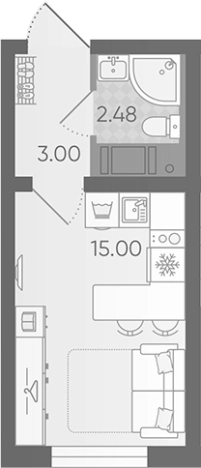 Купить Студию в ЖК Ручьи 2 в Санкт-Петербурге. Вариант № 7604111, 0, площадь -  квм, цена 4845892 рублей