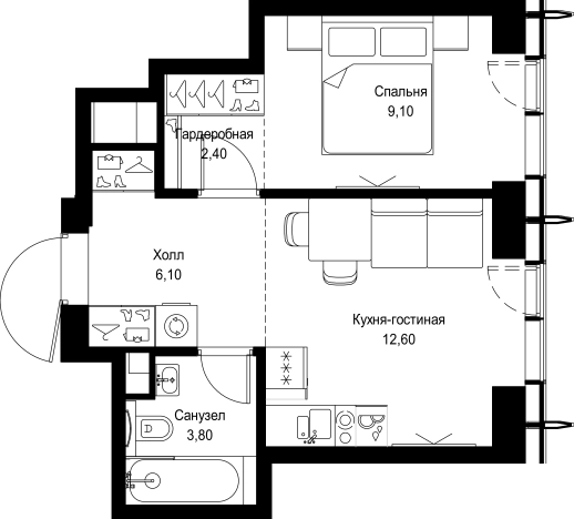 Купить квартиру в ЖК City Bay в Москве. Вариант № 5232629, 0, площадь -  квм, цена 18824882 рублей