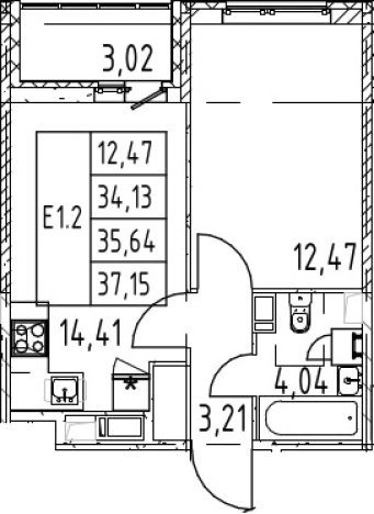 Купить двухкомнатную квартиру в новостройках в ЖК Полис ЛАВрики в Мурине. Вариант № 7267608, 0, площадь -  квм, цена 6524888 рублей
