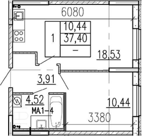 Купить однокомнатную квартиру в ЖК Высота в Ленинградской области. Вариант № 9095626, 0, площадь -  квм, цена 5281000 рублей